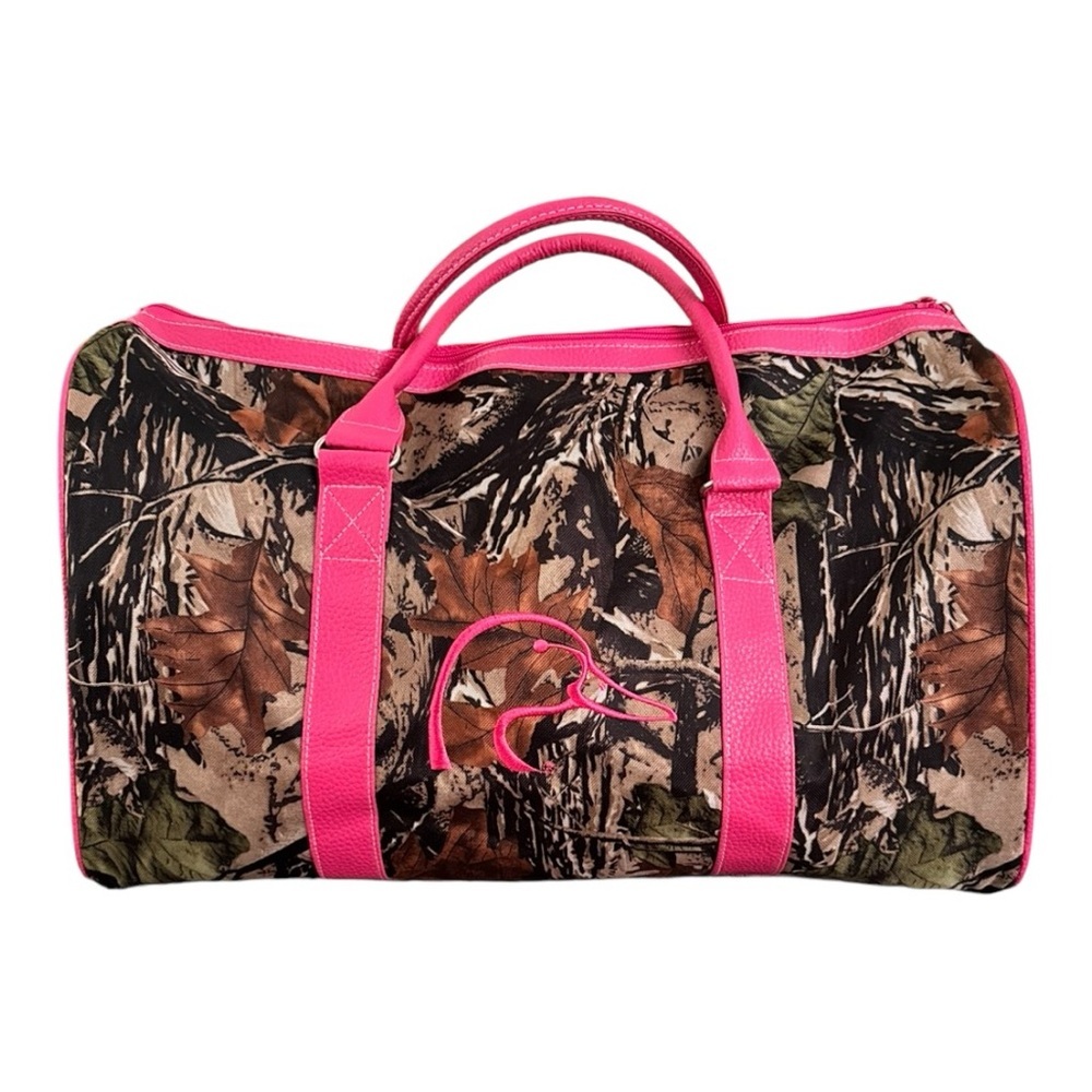 Ducks Unlimited Large Travel Duffel 20"x10" Luggage camouflage/pink w/organizer